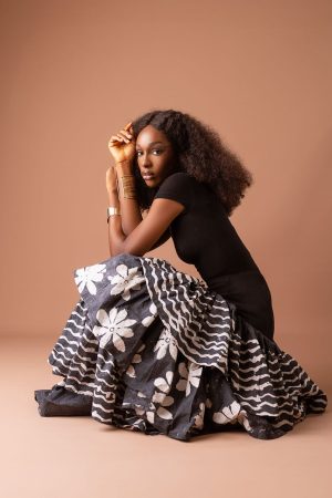 Ofi and Adire Layered Skirt